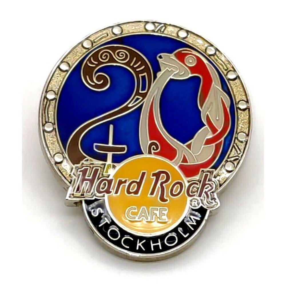 HARD ROCK CAFE HAT LAPEL SCATTER PIN STOCKHOLM 20 YEARS